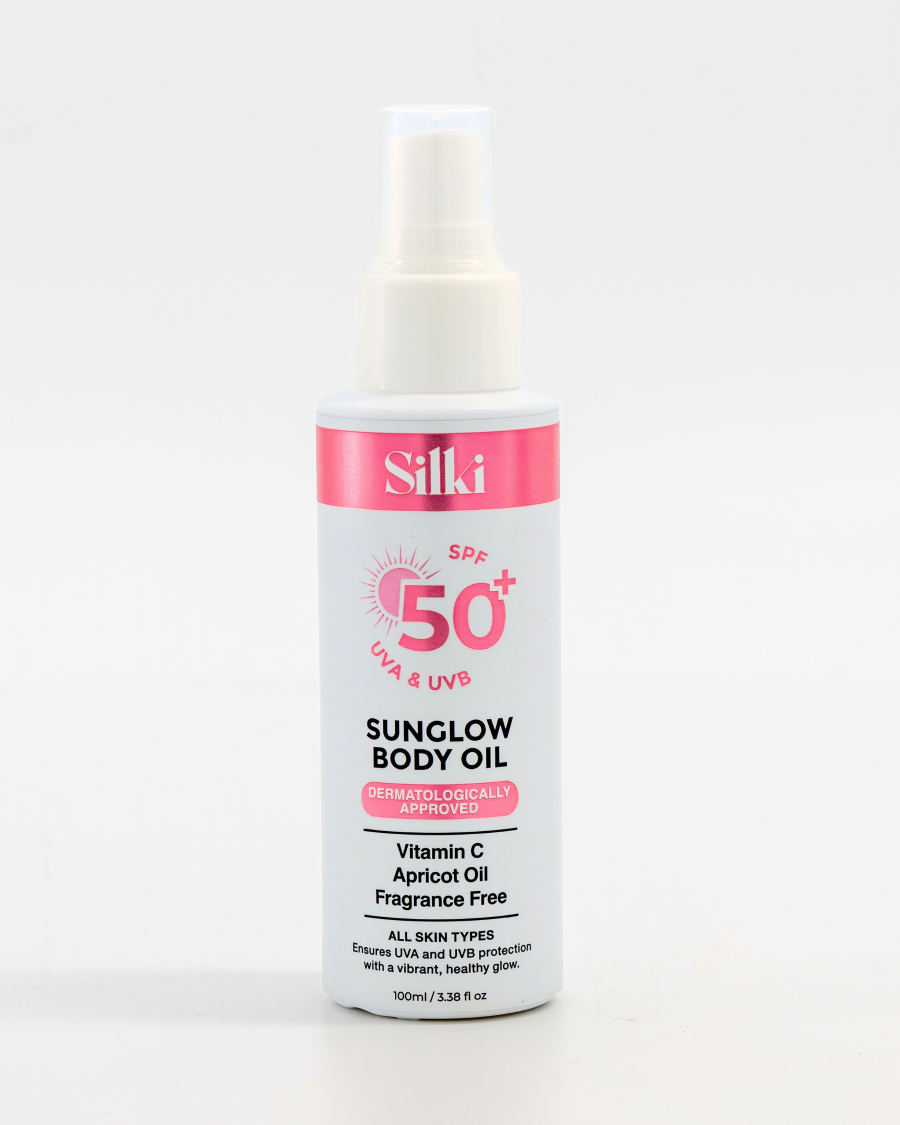 Silki Skincare Sunglow Body Oil SPF50+