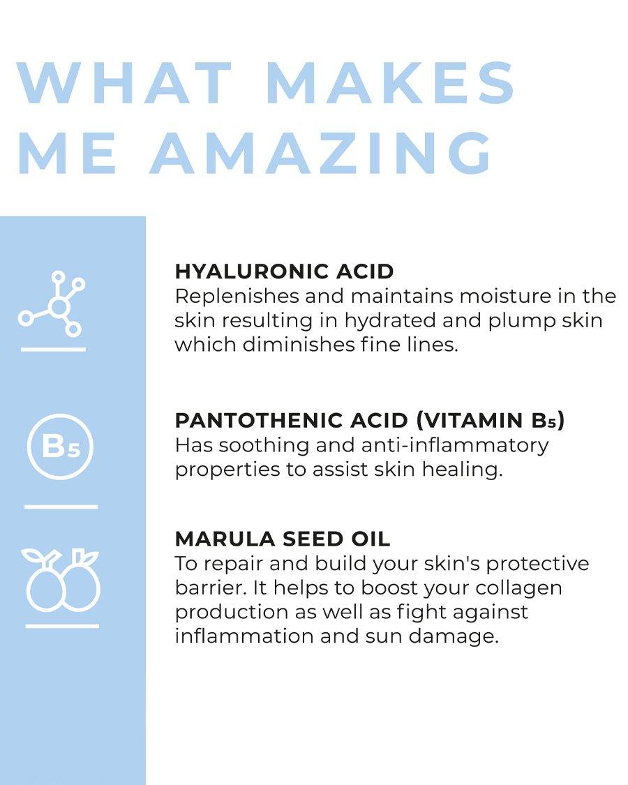 2% Hyaluronic acid, Vit B5 and Marula Oil - Silki